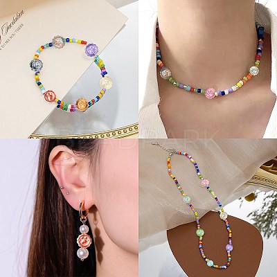 100Pcs Handmade Lampwork Beads LAMP-CJ0001-43-1