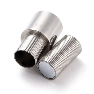 Tarnish Resistant 304 Stainless Steel Magnetic Clasps with Glue-in Ends STAS-M297-05P-1