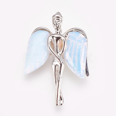 Natural & Synthetic Mixed Stone Pendants KK-G346-02-1