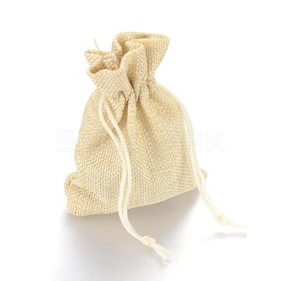 Burlap Packing Pouches Drawstring Bags ABAG-Q050-10x14-13-1