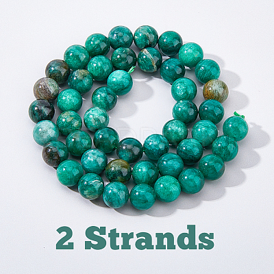 1 Strand Natural Fuchsite Beads Strands G-HY0001-32-1
