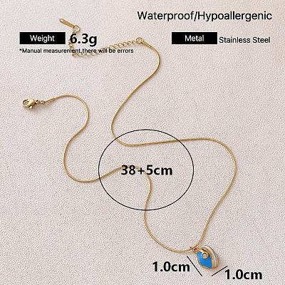 Vintage European 304 Stainless Steel Half Oval Pendant Necklaces for Women PK1289-1