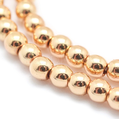 Electroplate Non-magnetic Synthetic Hematite Beads Strands G-L485-01C-LG-1