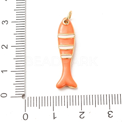Brass with Enamel Pendants KK-CBA2F11-03G-1