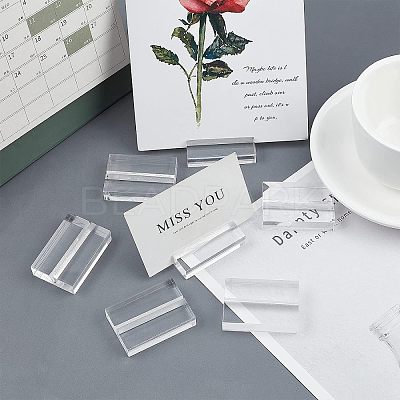 Acrylic Name Card Holder TACR-WH0001-09-1