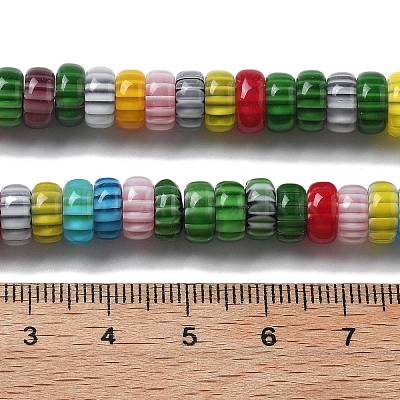 Handmade Millefiori Lampwork Beads Strands X-LAMP-F035-05-1