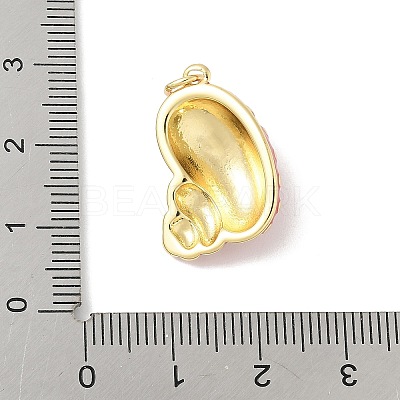 Brass Enamel Pendants KK-B148-01G-1