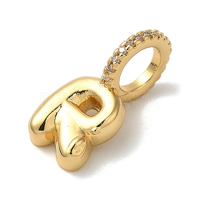 Brass Micro Pave Cubic Zirconia Pendants KK-K345-13R-G-1
