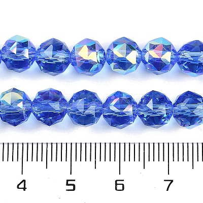 Transparent Electroplate Glass Beads Strands EGLA-N002-34C-C27-1