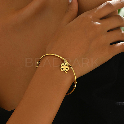 Stainless Steel Charm Bangles DX7193-1