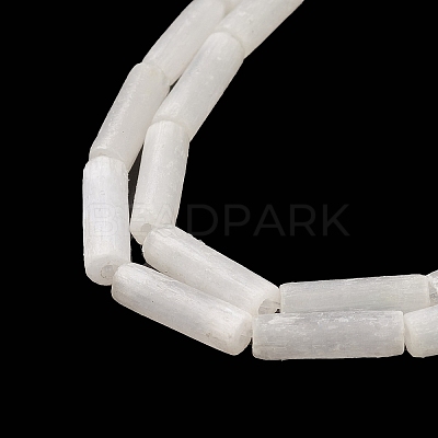 Natural Selenite Beads Strands G-K336-01-1