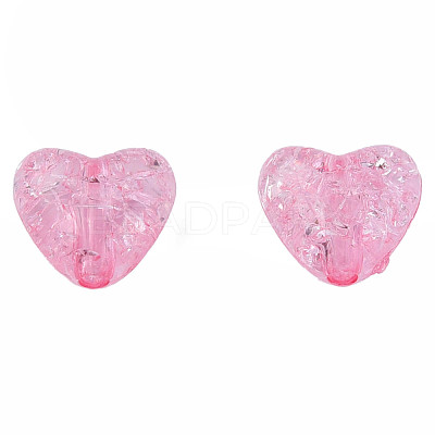 Transparent Crackle Acrylic Beads X-MACR-N006-14-A01-1