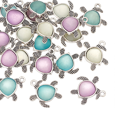 18Pcs Glass Pendants FIND-OC0002-51-1