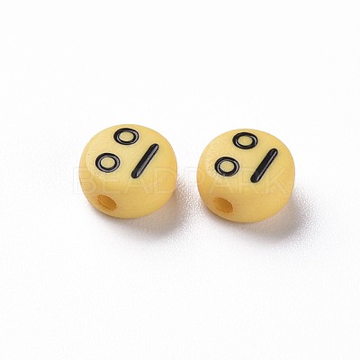 Opaque Light Khaki Acrylic Beads MACR-N008-42-C04-1