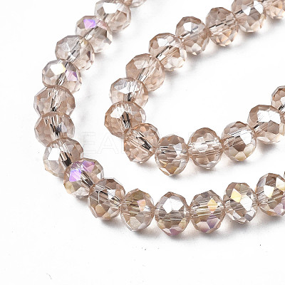 Electroplate Glass Beads Strands EGLA-A034-T1mm-B24-1