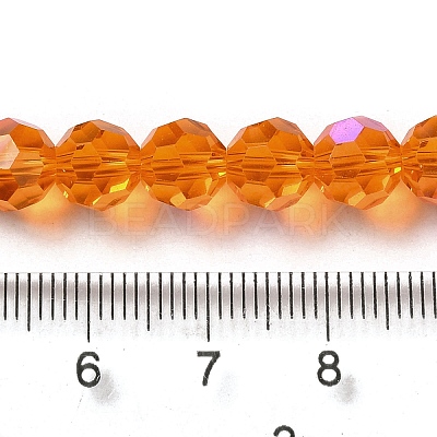Electroplate Transparent Glass Beads Strands EGLA-A035-T8mm-L05-1