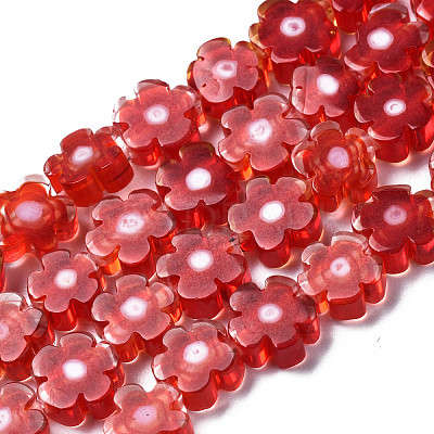 Handmade Millefiori Glass Bead Strands X-LAMP-J035-6mm-29-1
