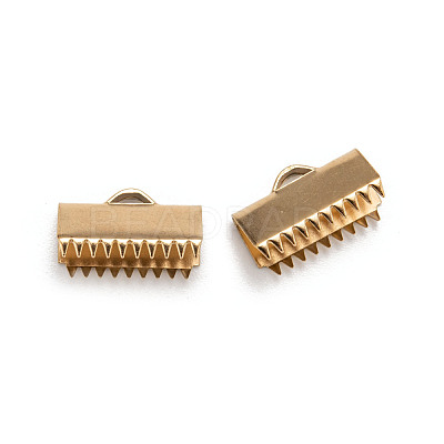 Ion Plating(IP) 304 Stainless Steel Ribbon Crimp Ends STAS-F098-04-1