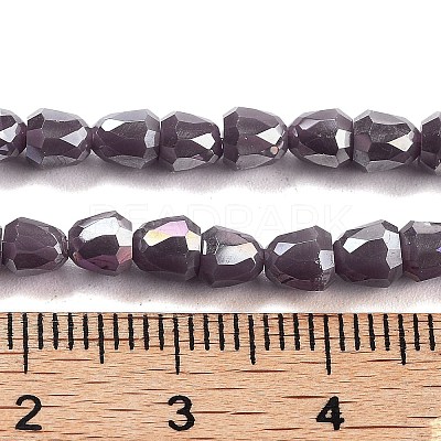 Electroplate Glass Beads Strands EGLA-D030-P4mm-B06-1