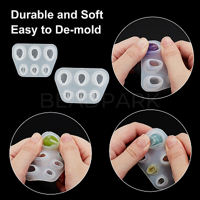 Skull Head Beads Bracelet Silicone Molds DIY-FH0002-14-1
