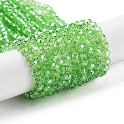 Electroplate Transparent Glass Beads Strands EGLA-A035-T4mm-A09-1