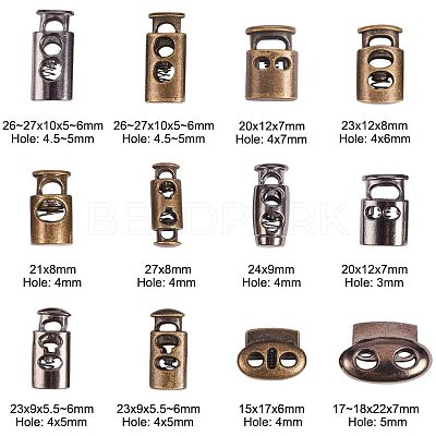 Alloy Spring Cord Locks PALLOY-PH0001-22-1