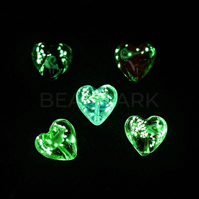 Luminous Handmade Gold Sand Lampwork Beads FOIL-B001-04-1