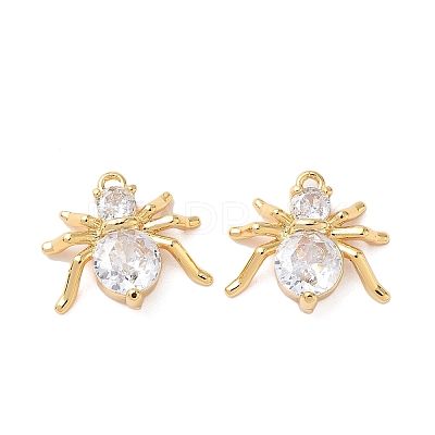 Brass with Cubic Zirconia Pendants KK-D024-11G-1