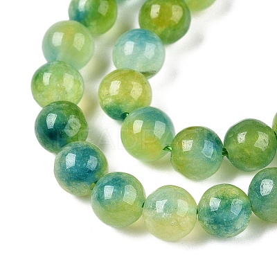 Dyed Natural White Jade Beads Strands G-T138-6mm-210-26-1