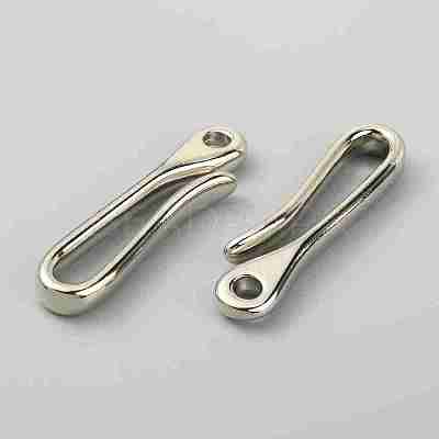 U-Shaped Brass Key Hook Shanckle Clasps KK-WH0054-05P-A-1