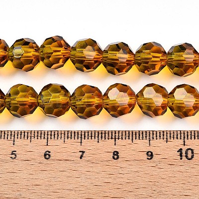 Baking Paint Transparent Glass Beads Strands LS-DGLA-A035-T10mm-A05-1