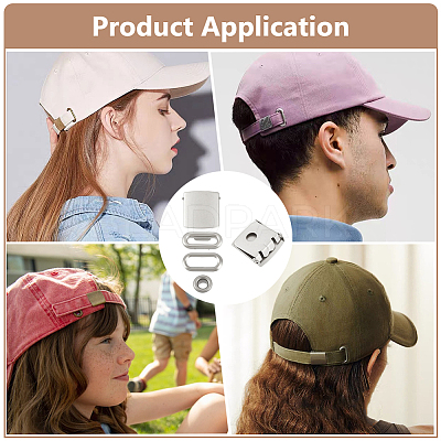 40Sets Iron Baseball Hat Cap Buckle Strap Clasp Clip Kit FIND-BC0014-10P-1