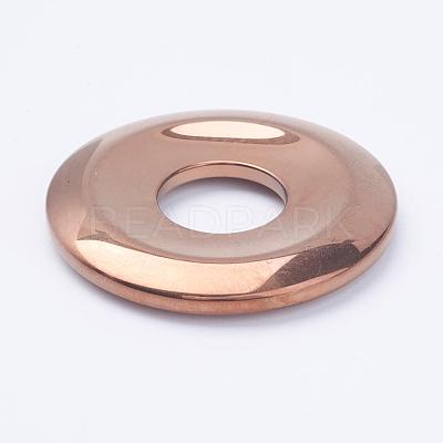 Electroplate Non-Magnetic Synthetic Hematite Pendants G-F510-35G-1