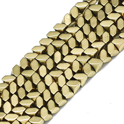 Electroplate Non-magnetic Synthetic Hematite Beads Strands G-S352-76-1