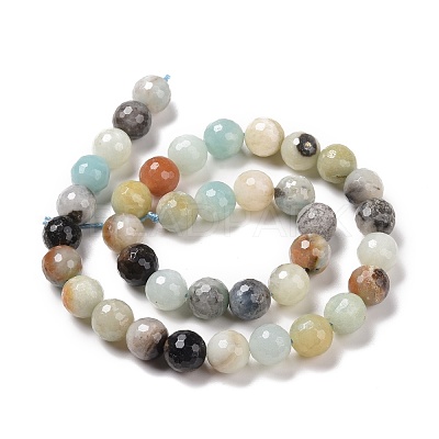 Natural Flower Amazonite Beads Strands G-E571-26C-1