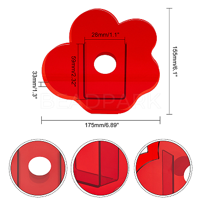 Flower Shape Plastic Vase DIY-WH0227-16-1