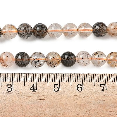 Natural Herkimer Diamond Beads Strands G-Z115-C01-6mm-1