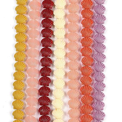 Synthetic Coral Dyed Carved Beads Strands CORA-K009-05A-1