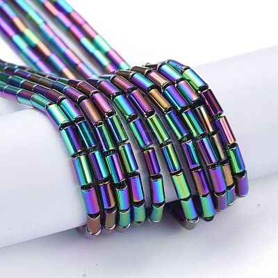 Electroplate Glass Beads Strands EGLA-K014-B-FP03-1