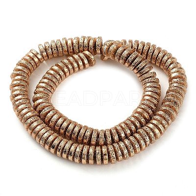 Electroplated Natural Lava Rock Beads Strands G-I360-A05-02-1