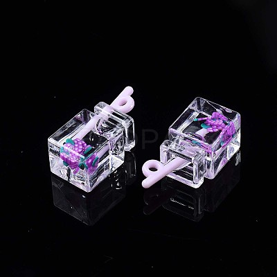 Imitation Drink Resin Pendants CRES-S359-32F-1