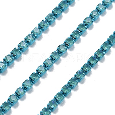 Iron Rhinestone Glass Cup Chain CH-U001-01H-1