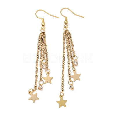 Tassel Dangle Earrings X-EJEW-JE04024-1