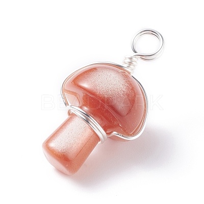 Cat Eye Pendants PALLOY-JF01278-02-1
