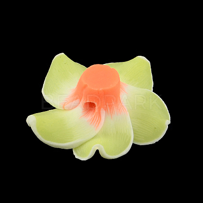 Handmade Polymer Clay 3D Flower Plumeria Beads CLAY-Q192-15mm-13-1