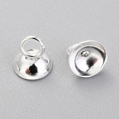 201 Stainless Steel Bead Cap Pendant Bails STAS-G224-24S-04-1