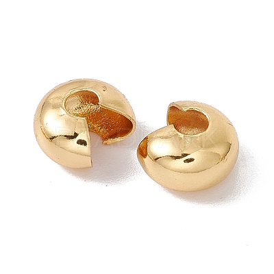 Brass Crimp Beads Covers X-KK-P219-05C-G02-1