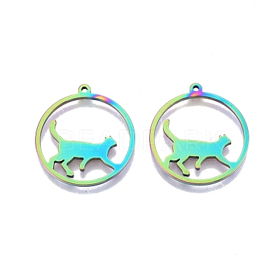 Ion Plating(IP) 201 Stainless Steel Pendants STAS-N098-098M-1