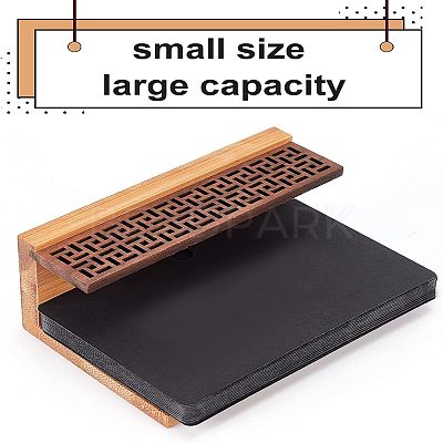Wood Name Card Holder AJEW-WH0176-76-1