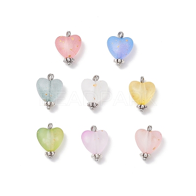 8Pcs Transparent Acrylic Pendants PALLOY-JF04341-01-1